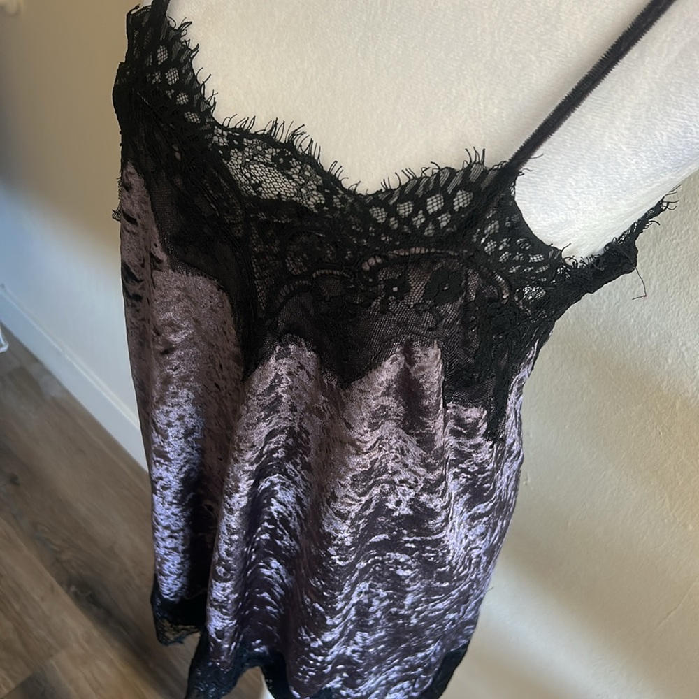 Storia Velvet And Lace Whimsy Goth Slip Dress
